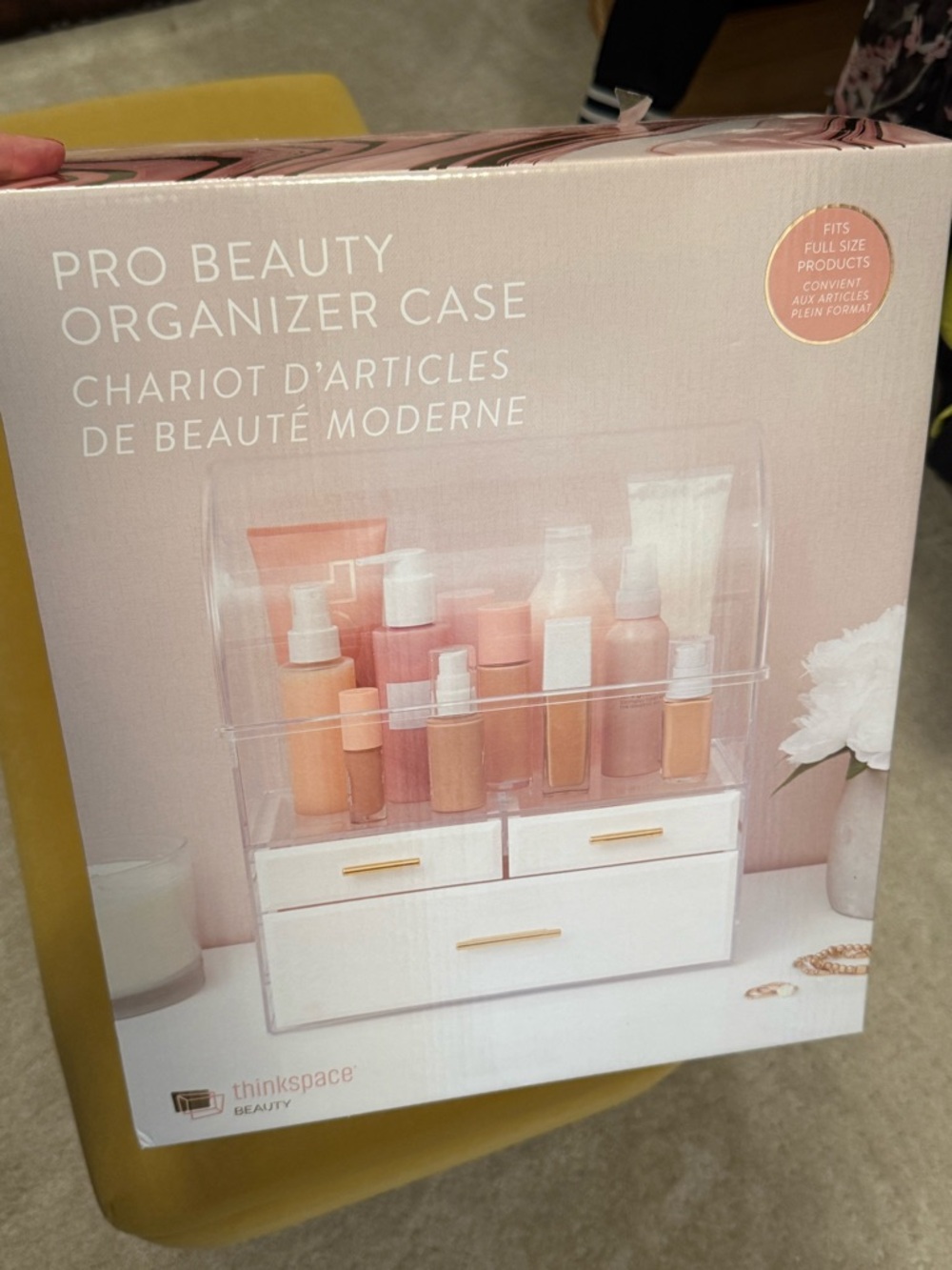 thinkspace Pro Beauty Organizer Case - White/Clear